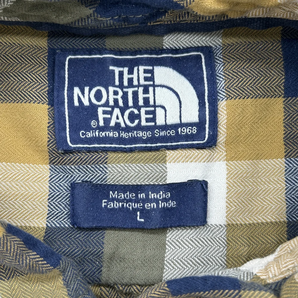 The North Face Shirt Mens Large Plaid Button Up Long Sleeve Outdoor Casual